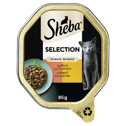 Sheba Selection Sauce Rind & Truthahn 85 g - 22 Stück