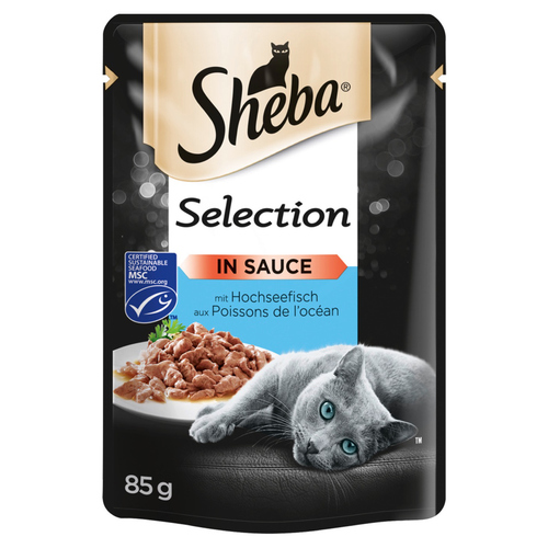 Sheba Selection in Sauce mit Hochseefisch MSC 85 g - 24 Stück