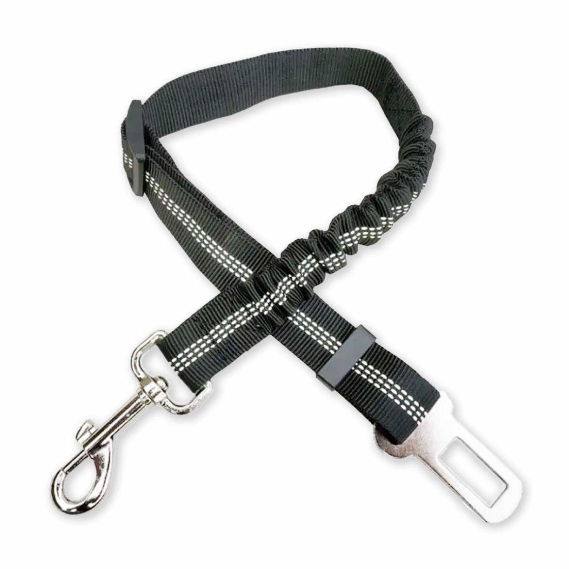 Sicherheitsgurt mit Ruckd?mpfer aus Nylon - schwarz