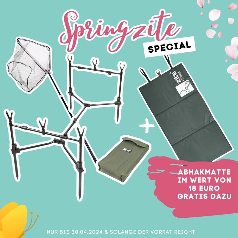 Springzite Deal: Kompakt Rod Pod & Hammerkopf-Kescher + Abhakmatte GRATIS
