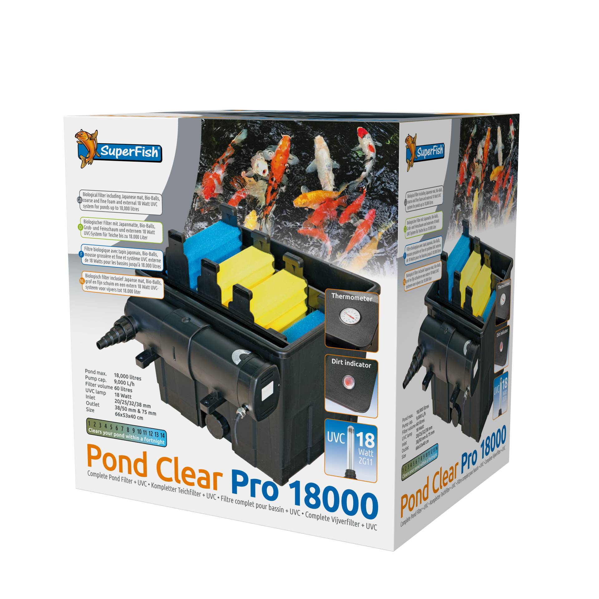 SuperFish Pondclear Pro 18.000 UVC-18 W Teichfilter