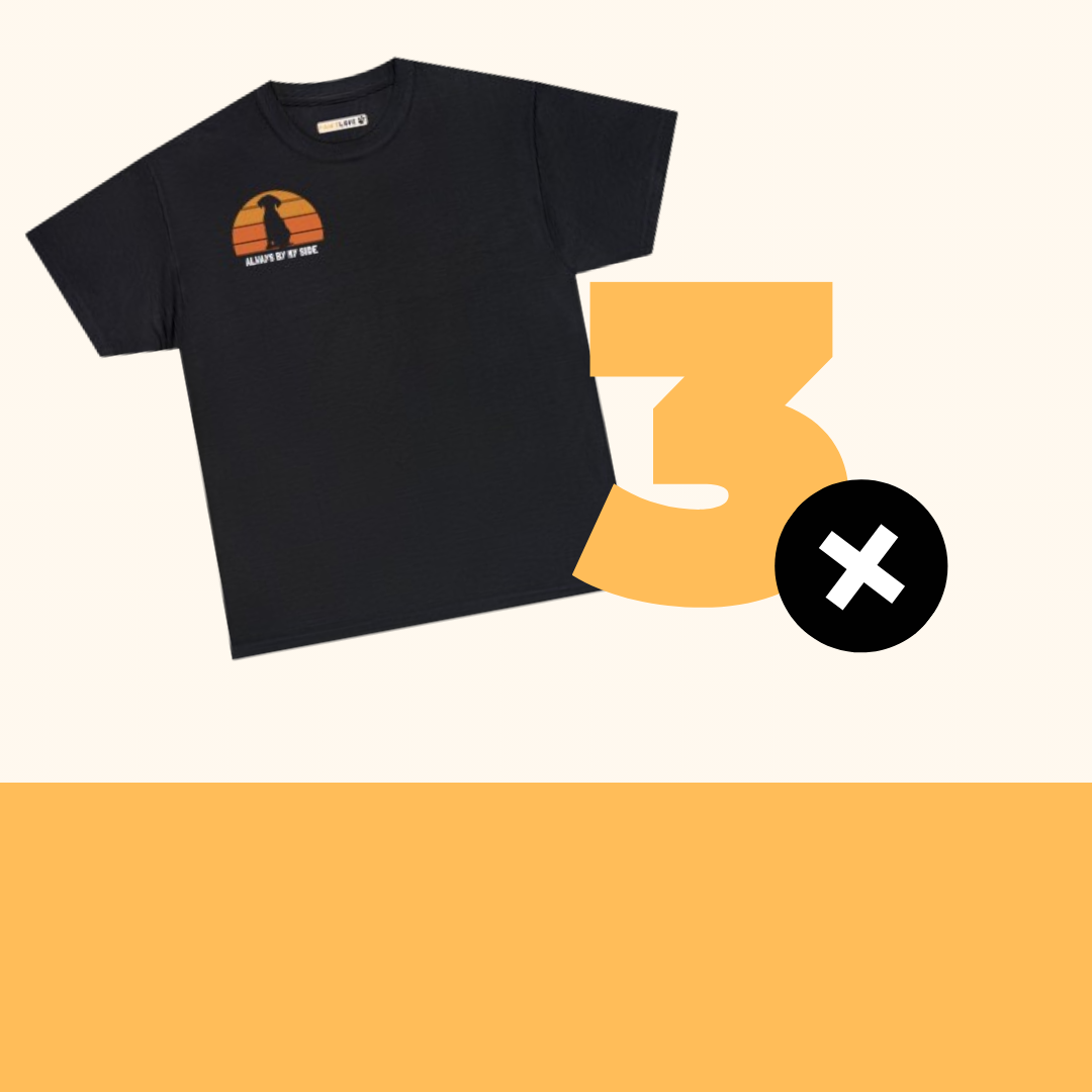 T-Shirt Bundle "Always by my Side" X3 [Schwarz]