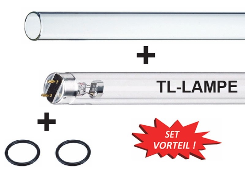 TMC UVC 55 Watt Set TL-Lampe + Quarzglas + 2x O-Ring - KOMPLETT-SET !!!