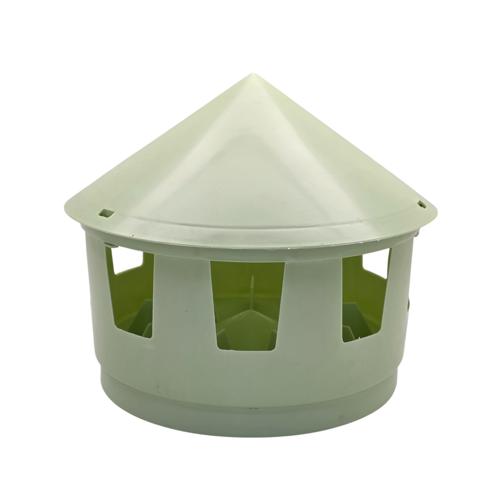 Taubentrog / Futtertrog / Futternapf - 9 Fressstellen - 3,5 Kg mit Deckel