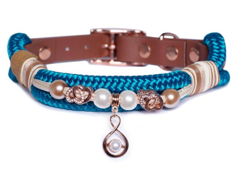 Tauhalsband mit Perlen Jano XS (20-25cm) von EMMY&PEPE