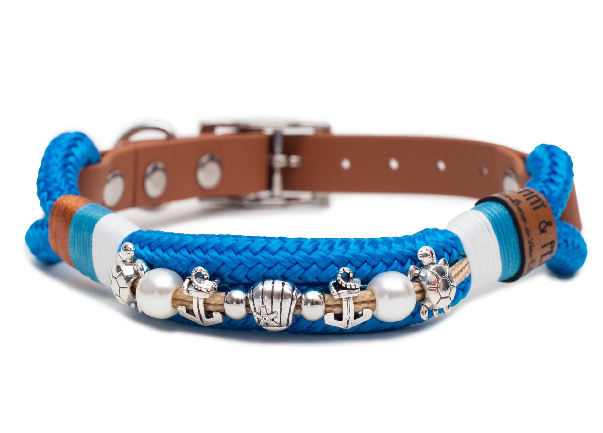 Tauhalsband mit Perlen Matrose S (25-33cm) von EMMY&PEPE