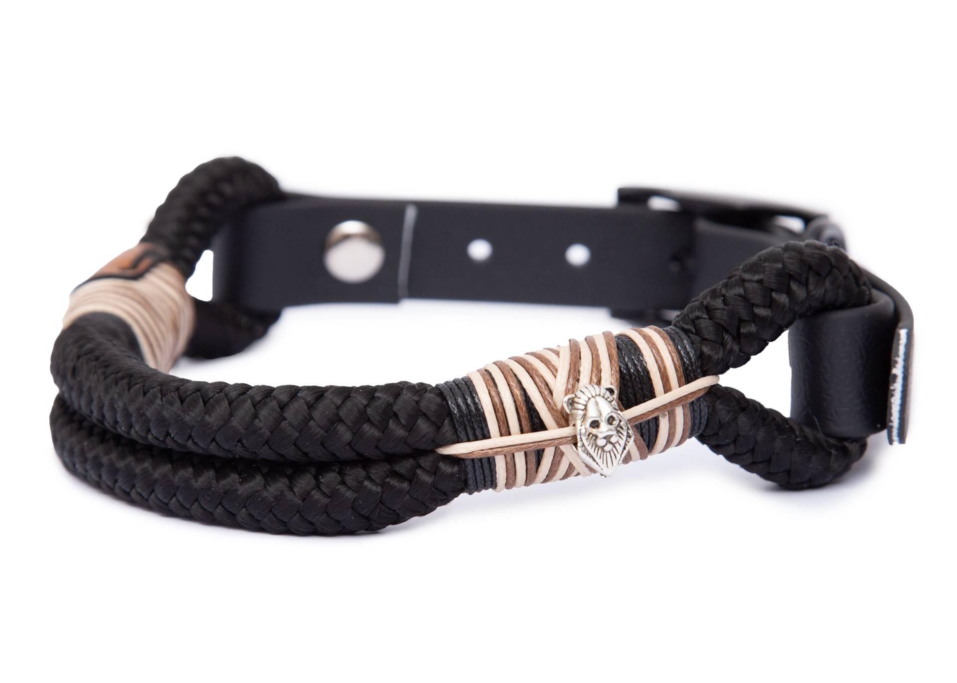Tauhalsband ohne Perlen Leo Dark S (25-33cm) von EMMY&PEPE
