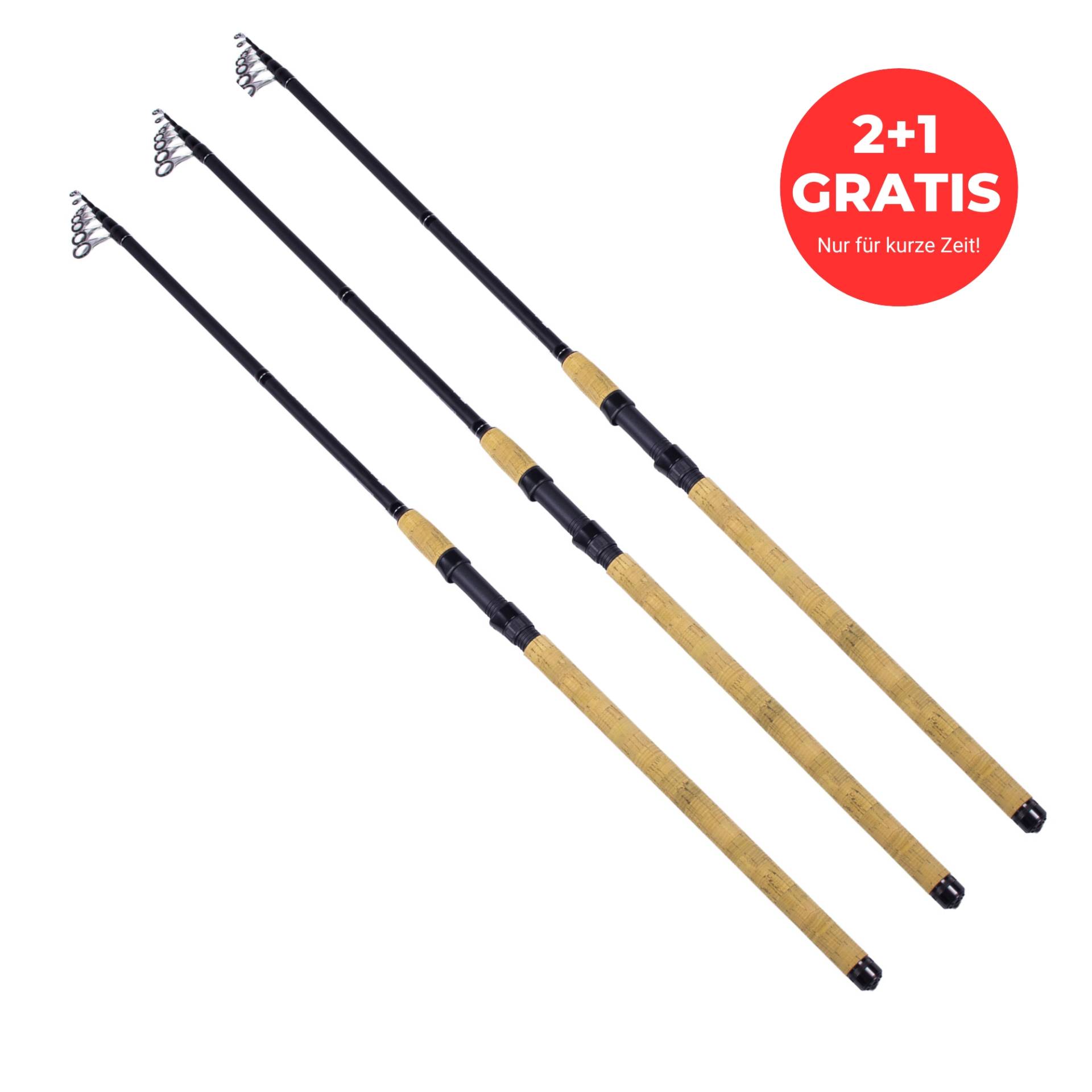 Tele Trout 3 für 2 - Carbon 330cm Forellenrute 3 STK Allround 10-40g Teleskoprute