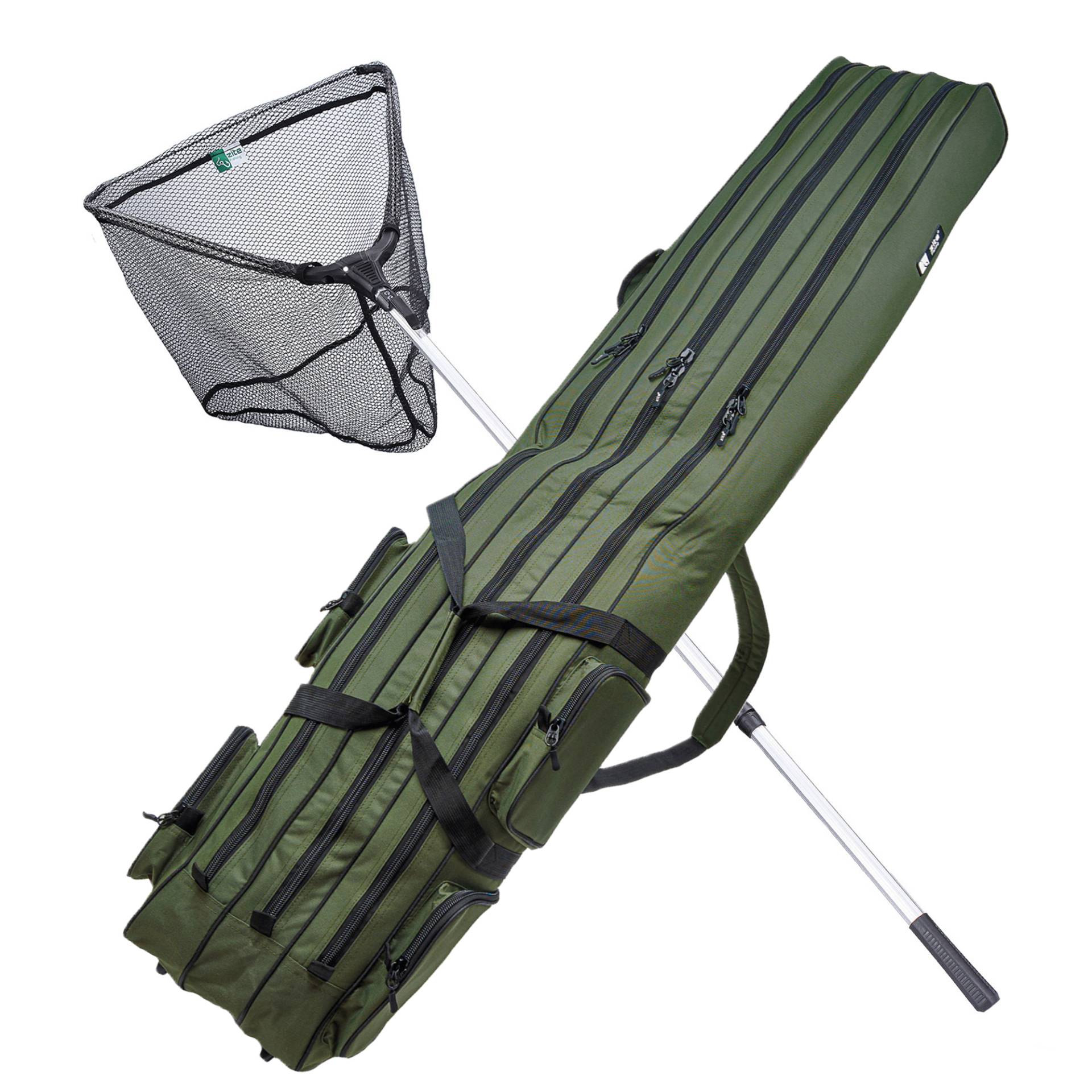 Teleskopkescher 2,10 m mit Rutentasche 1,50 m Zite Fishing