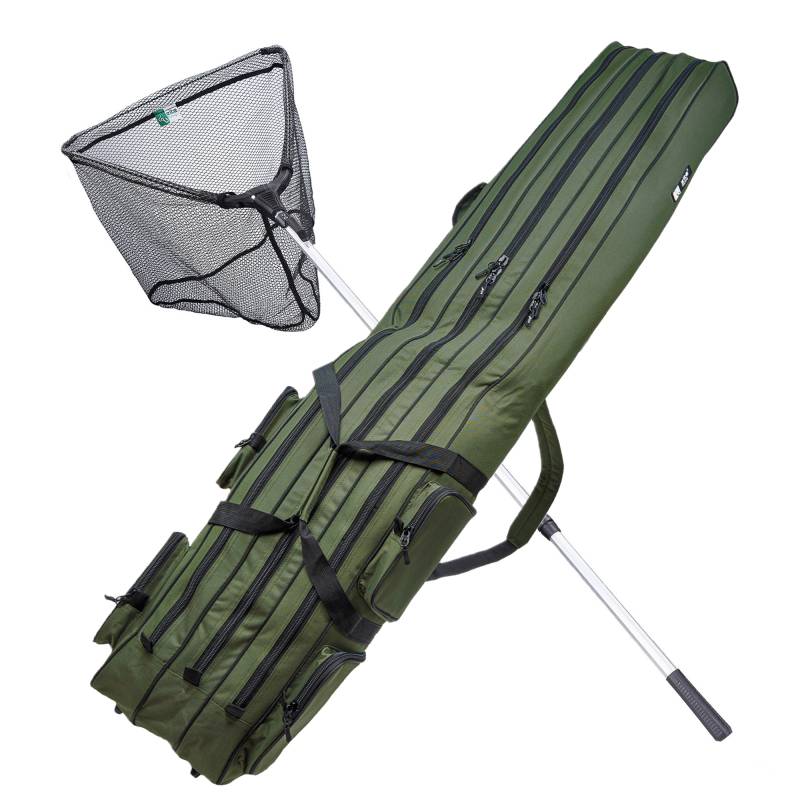 Teleskopkescher 2,10 m mit Rutentasche 1,50 m Zite Fishing