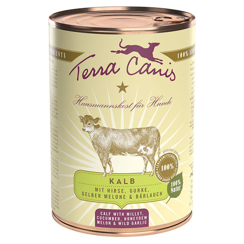 Terra Canis Classic Kalb mit Hirse, Gurke, gelber Melone & Bärlauch 400 g - 12 Stück