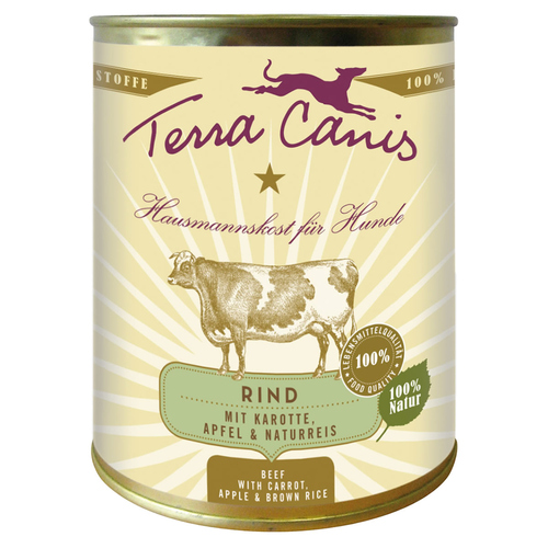 Terra Canis Classic Rind mit Karotte, Apfel und Naturreis 800 g - 6 Stück