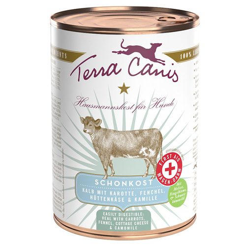 Terra Canis First Aid - Magen-Darm-Schonkost mit Kalb & Karotten 400 g - 12 Stück