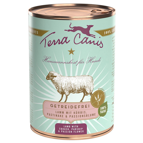 Terra Canis Lamm mit Kürbis, Pastinake und Passionsblume / getreidefrei 400 g - 12 Stück