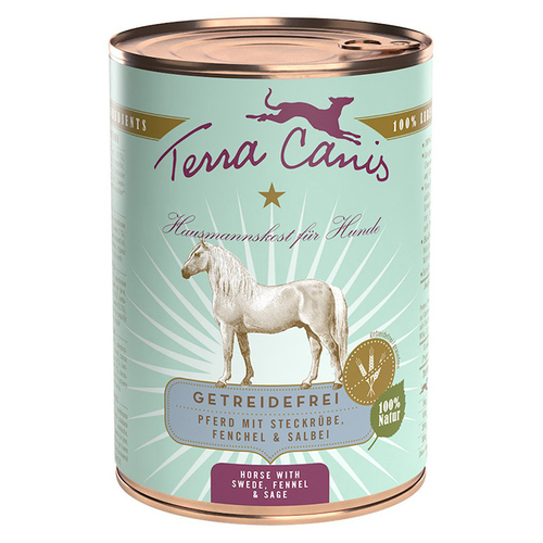Terra Canis Pferd mit Steckrübe, Fenchel & Salbei / getreidefrei 400 g - 12 Stück