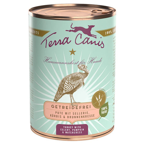 Terra Canis Pute mit Sellerie, Kürbis und Kamille / getreidefrei 400 g - 12 Stück
