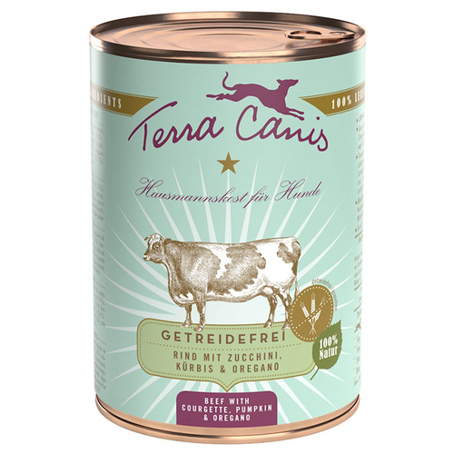Terra Canis Rind mit Zucchini, Kürbis und Oregano, getreidefrei 400 g - 12 Stück
