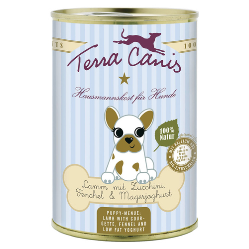 Terra Canis Welpe Lamm mit Zucchini, Fenchel und Magerjoghurt 400 g - 12 Stück