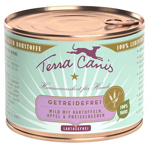 Terra Canis Wild mit Kartoffeln, Apfel und Preiselbeeren / getreidefrei 200 g - 12 Stück