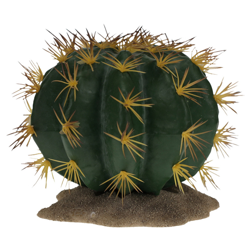 Terra Della Dekoration Kaktus Echinocactus grün mit gelben Stacheln