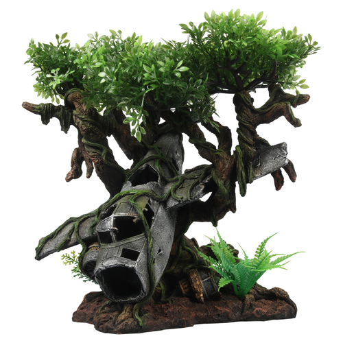 Terra Della Terrarium Dekoration Flugzeugwrack Baum