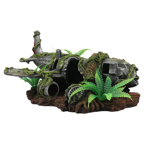Terra Della Terrarium Dekoration Flugzeugwrack Dschungel