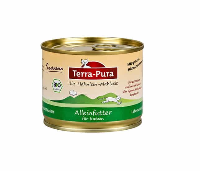 Terra-Pura Bio Nassfutter Hähnlein (Katze) - Sparpaket: 12 x 200g