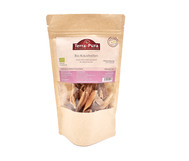 Terra-Pura Kaustreifen geschnittene Schweineohren 100g - Sparpaket: 6 x 100g