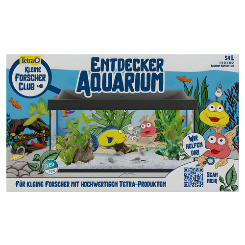 Tetra Kleine Forscher Aquarium LED schwarz 54 l
