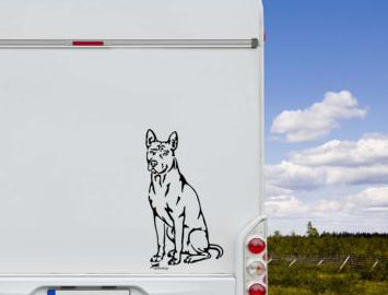Thai Ridgeback Aufkleber Auto, Wohnmobil & Wandtattoo - H20cm / Weiß Thai Ridgeback Aufkleber Auto, Wohnmobil & Wandtattoo - H20cm / Weiß