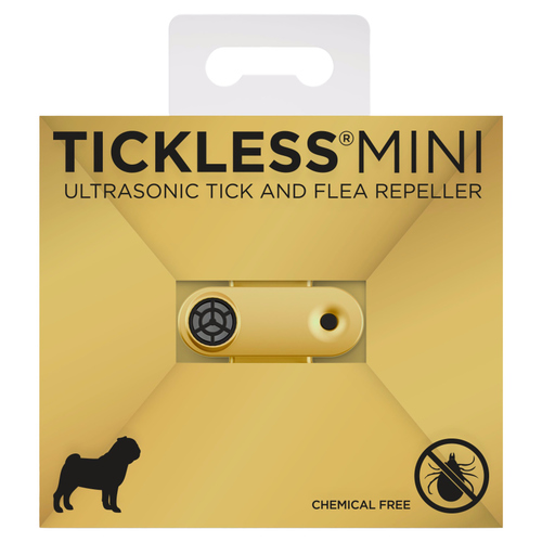 TickLess MINI DOG gold - wiederaufladbares Ultraschallgerät gegen Zecken & Flöhe