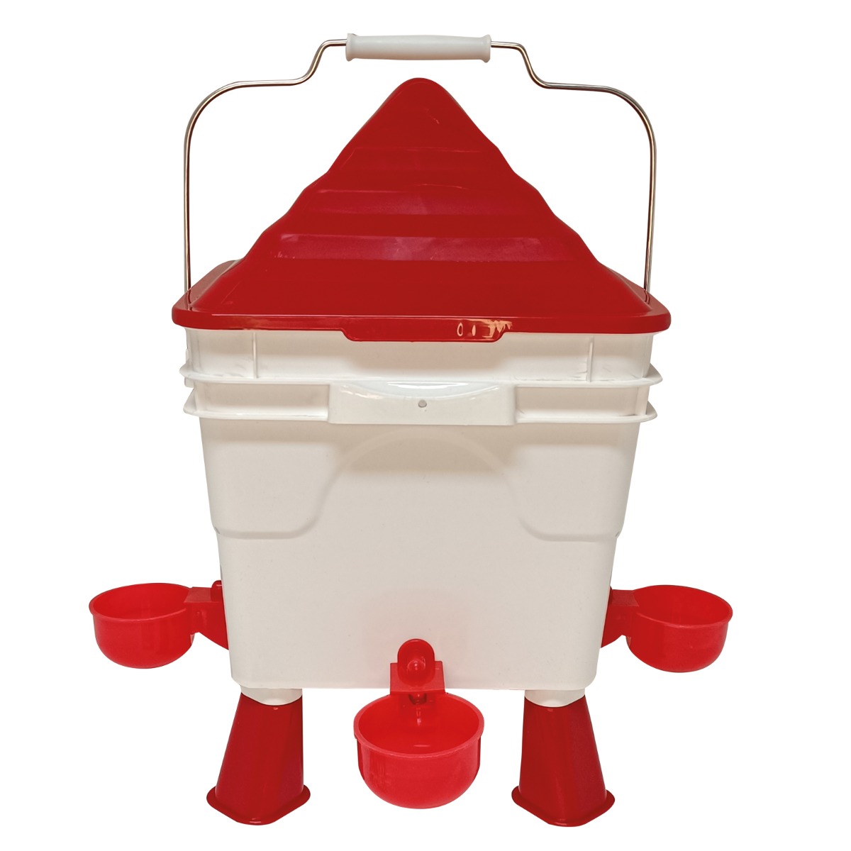 Tränkeeimer für Geflügel - eckig - 8 Liter mit 6 cm Füßen - Hühner Tränke