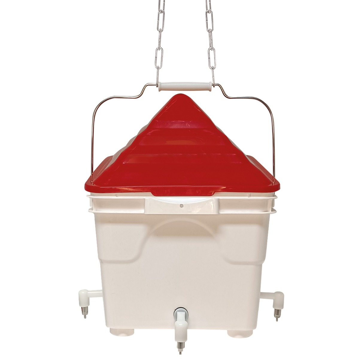 Tränkeeimer für Kaninchen / Nager mit Nippel - Tränke eckig - 8 Liter