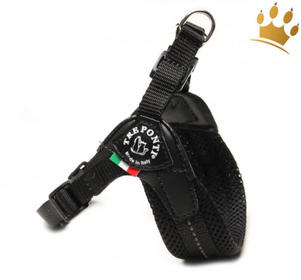 Tre Ponti Hundegeschirr Easy Fit Mesh verstellbar Schwarz