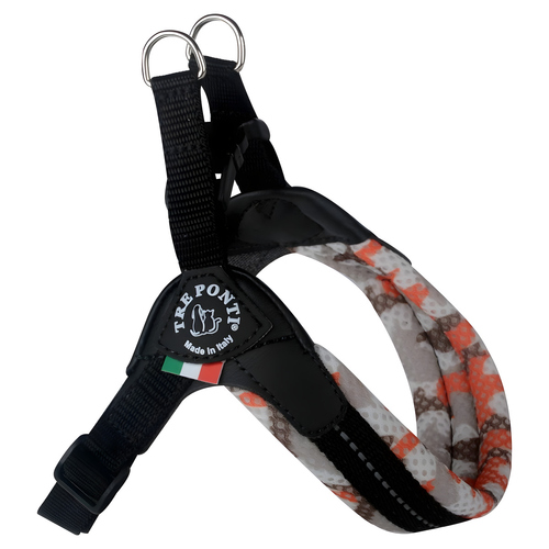 Tre Ponti RR200 Easy Fit Soft Mesh Camouflage mit verstellbarem Bauchgurt und Click-Verschluss camou-orange