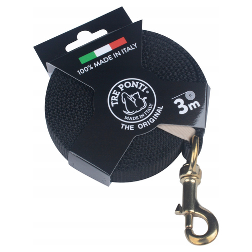 Tre Ponti Serie 300 Trainingsleine Long Run schwarz