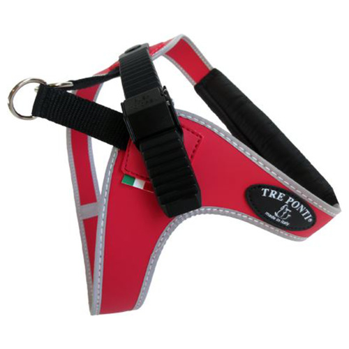 Tre Ponti TP500 Easy Fit Micro Trim mit Ratsche-Verschluss und reflektierendem Rand rot