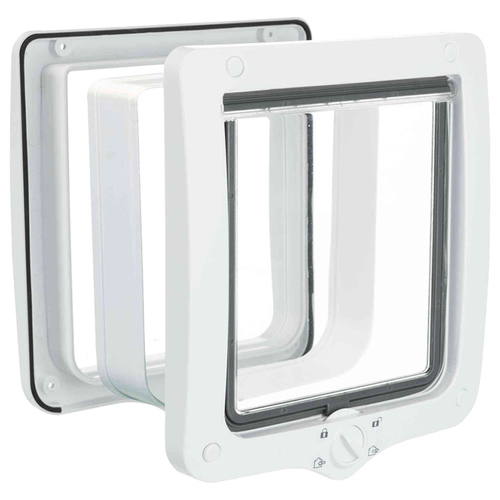 Trixie 4-Wege Freilauftür XL mit Tunnel weiß Trixie 4-Wege Freilauftür XL mit Tunnel weiß