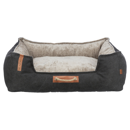 Trixie BE NORDIC Bett Föhr schwarz/sand für Hunde, Maße: 60 x 50 cm