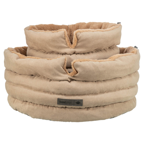 Trixie Bett Liano Soft rund sand/braun für Hunde, Maße: ø 65 cm