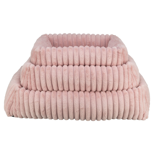 Trixie Bett Lonni eckig aus Cordplüsch rosa für Katzen, Maße: 65 x 50 cm