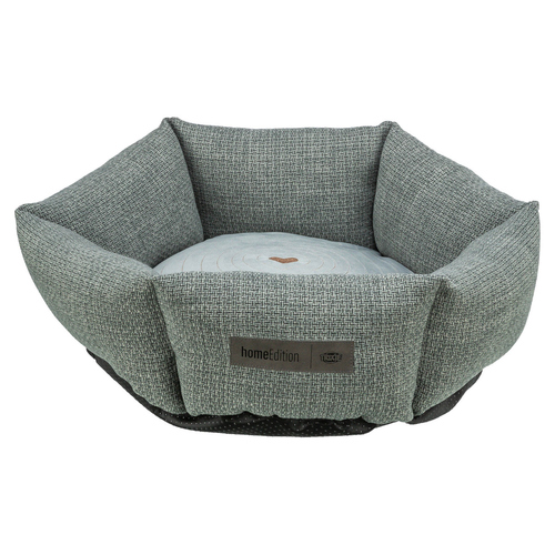 Trixie Bett Viviana rund blau-grau für Hunde, Durchmesser: 50 cm