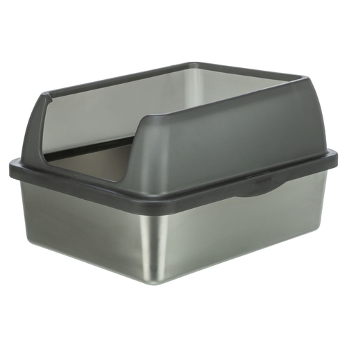 Trixie Edelstahltoilette mit Rand grau, Maße: 40 x 29 x 52 cm Trixie Edelstahltoilette mit Rand grau, Maße: 40 x 29 x 52 cm