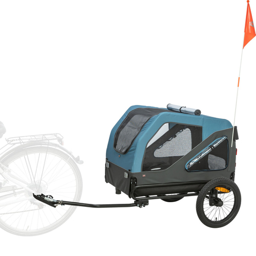 Trixie Fahrrad-Anhänger blau/grau, Maße: S Trixie Fahrrad-Anhänger blau/grau, Maße: S