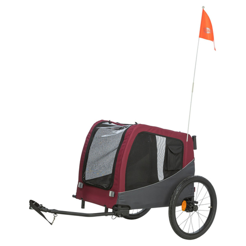 Trixie Fahrradanhänger grau/rot, Größe: L