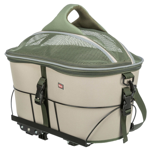 Trixie Fahrradkorb für Gepäckträger Polyester olivgrün/beige