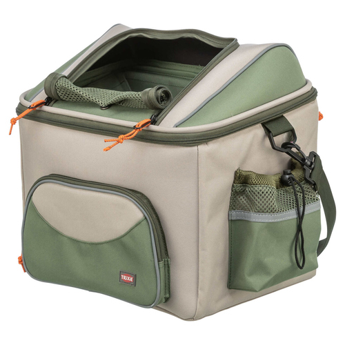 Trixie Fahrradkorb für Lenker Polyester olivgrün/beige, Maße: 48 x 40 x 34 cm