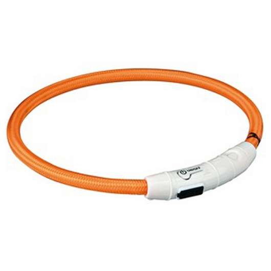 Trixie Flash Leuchtring USB Orange M-L
