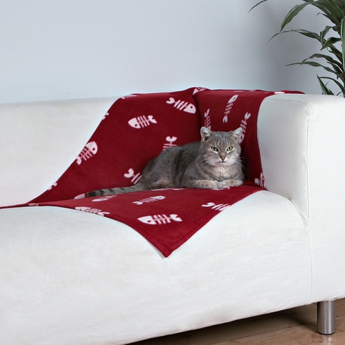 Trixie Fleecedecke Beany bordeaux