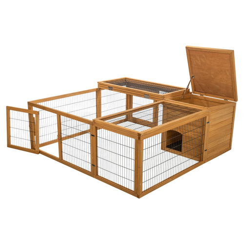 Trixie Freilaufgehege mit Abdeckung dunkelbraun